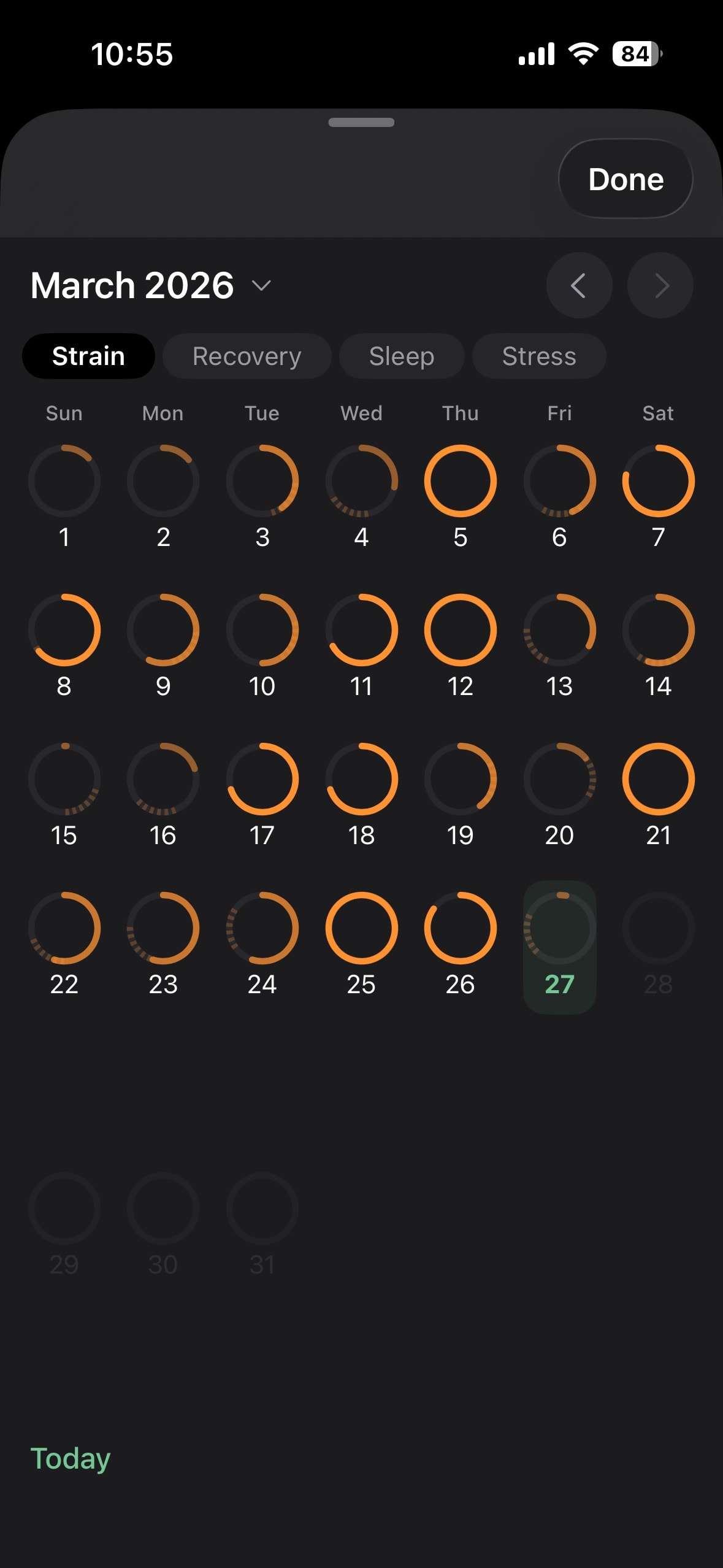 Fitness Calendar