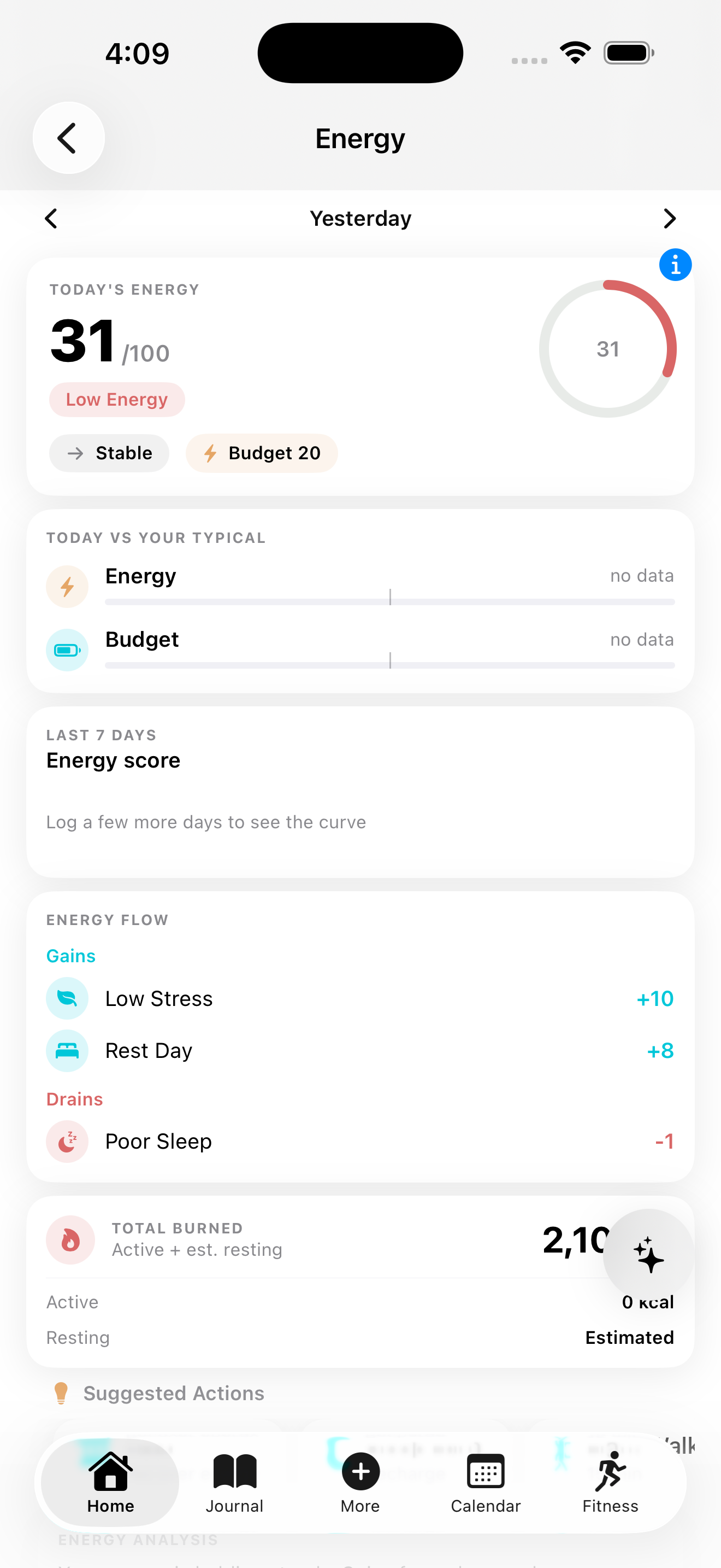 Matter app preview - Recovery detail